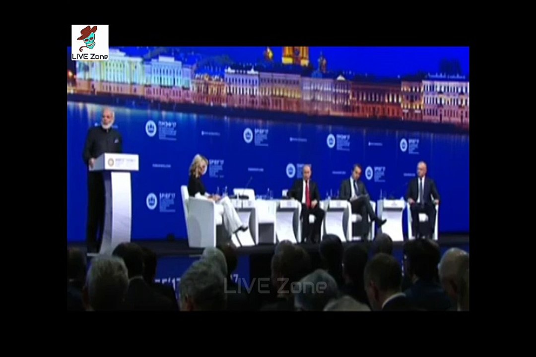 Narendra Modi Addressing in Russia with President of the Russian Vladimir Putin