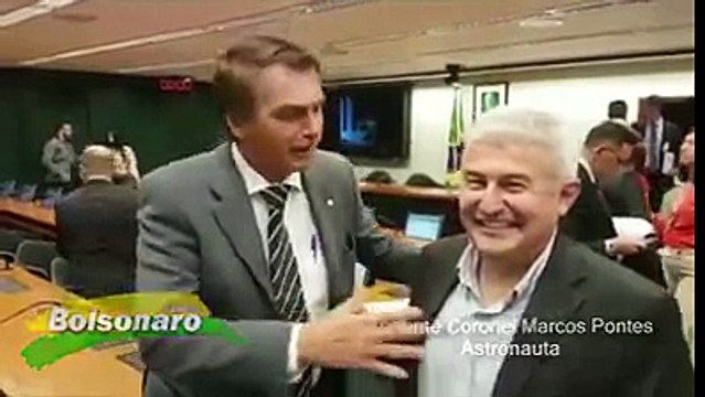 ASTRONAUTA MARCOS PONTES E BOLSONARO - EDUCAÇÃO, CIÊNCIA E TECNOLOGIA.