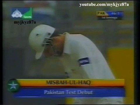Misbah-ul-Haq 1st International Inning,1st Run & 1st Four - 28 vs Nz at Auckland 2001