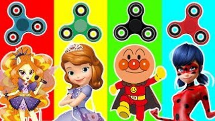 Wrong Fidget Spinner Miraculous Ladybug Sofia the First Anpanman MLP Nursery Rhymes Learn Colors
