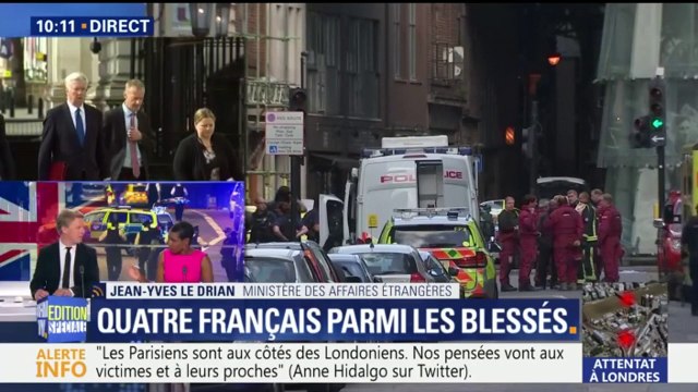 Attaque de Londres: Nous sommes dans l'empathie, la tristesse et la colère , dit Le Drian