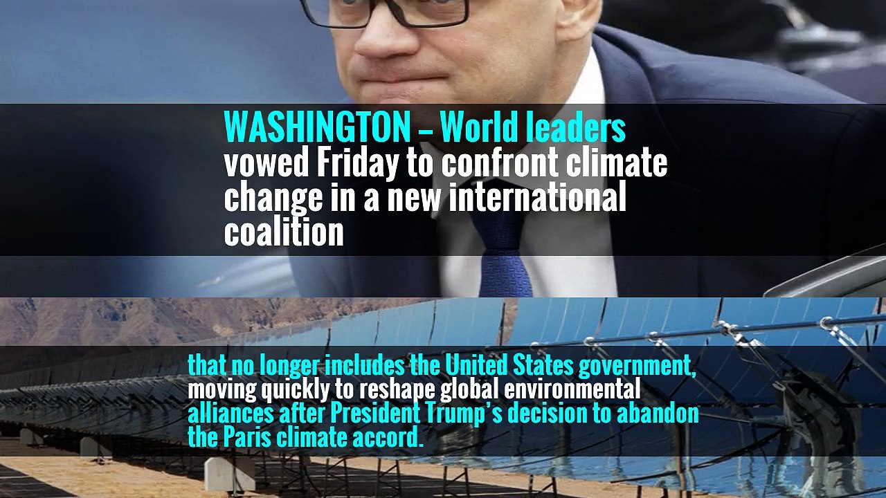 Leaders Lament U.S. Withdrawal, but Say It Won’t Stop Climate Efforts