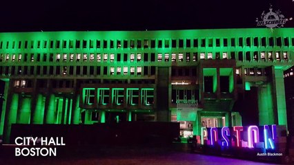 Buildings around the USA are lighting up green