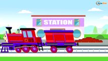 Dibujos animados educativos. Trenes curiosos infantiles. Carritos Para Niños