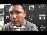 Oscar De La Hoya Reaction To Donald Trump - esnews boxing