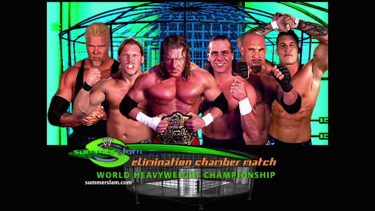 Goldberg VS Triple H VS  Chris Jericho VS Shawn Michaels VS Randy Orton 2003
