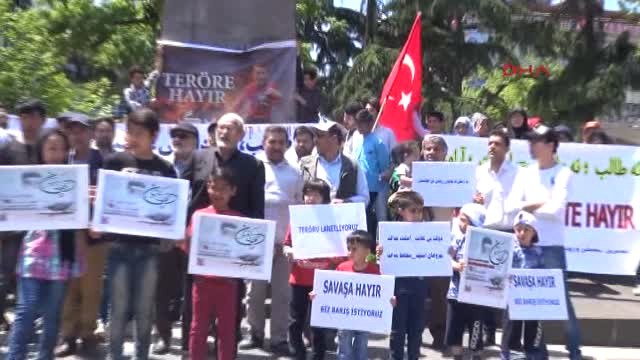 Trabzon Afganlı Mültecilerden Terörü Protesto Eylemi