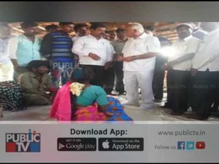 BSY gives Rs. 1 lakh to deceased farmer's family- violates election code of conduct