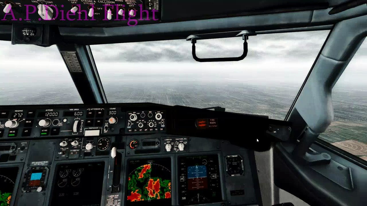X-plane 11 heavy storm, blackout and crash
