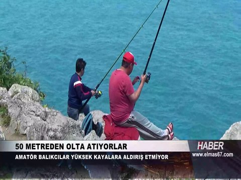 Amatör balıkçıların tehlikeli avı...