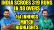 ICC Champions Trophy : India sets 320 run target for Pakistan, Rohit Sharma, Yuvraj played like rockstars | Oneindia New