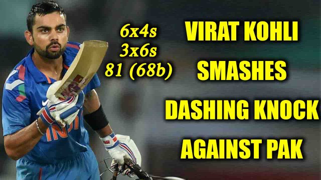ICC Champions Trophy : Virat Kohli smashes Pakistani bowling attack, hits 81 runs