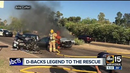 Arizona Diamondbacks legend Luis Gonzalez helps rescue woman after head-on collision
