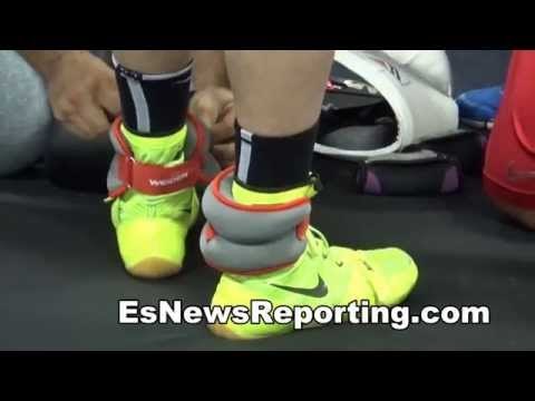 Julio Cesar Chavez Jr Boxing With Weights Floyd Mayweather Does Same - esnews boxing