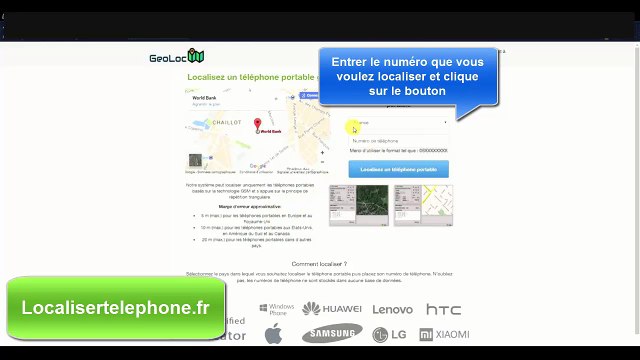 Localiser un téléphone portable en 2 clics