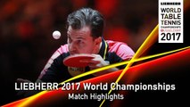 2017 World Championships Highlights I Timo Boll vs Marcos Freitas (R16)