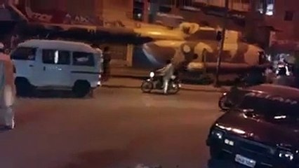 Pakistan Army Helicopter Being Dragged On The Roads Of Rawalpindi