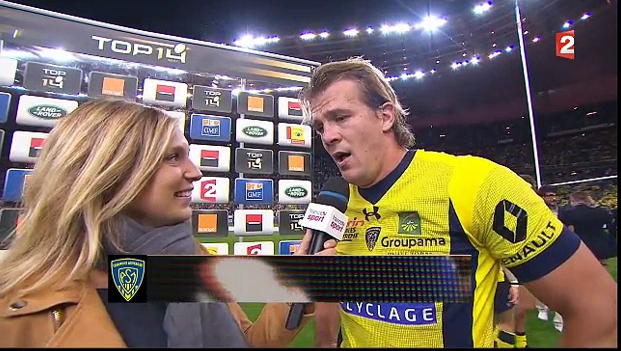 Aurélien Rougerie après la victoire de Clermont en finale du Top 14