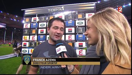 Franck Azéma après la victoire de Clermont en finale du Top 14