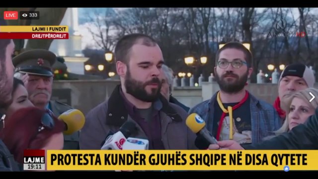 Protesta kundër gjuhës shqipe në disa qytete