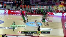 Ολυμπιακός 64-62 Παναθηναϊκός - Πλήρη Στιγμιότυπα - Α' Ημίχρονο - 3ος Τελικός - 04.06.2017