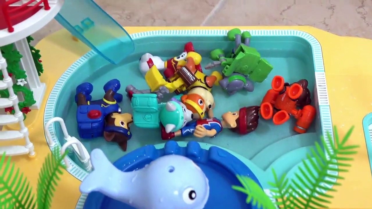 Paw Patrol Pool Time Bubble Fun! Cute Kid Genevieve Plays with Paw