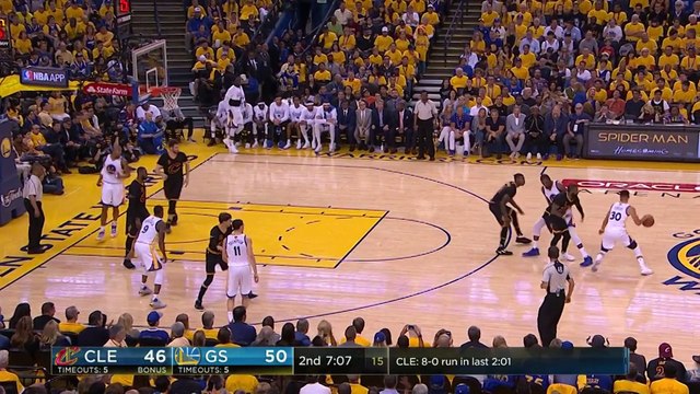 Kevin Durant Amazing Circus Shot - Cavaliers vs Warriors - Game 2 - NBA Finals - 04.06.2017