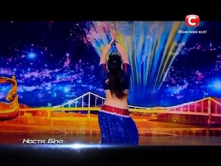 Charming Ukrainian girl performs Bollywood dance