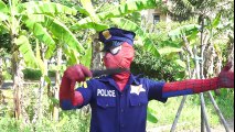 Joker fake Traffic police arrested Spiderman w_ Joker Clown theft Needles Superman Superhero funny - YouTube