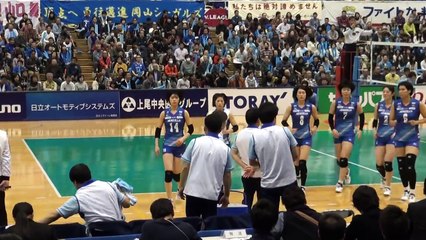 2014.11.23　岡山シーガルズ vs 東レアローズ　宮下遥　木村沙織