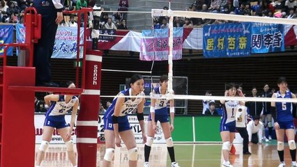 2015.02.15 東レアローズ vs 岡山シーガルズ　第2セット part1　木村沙織　宮下遥