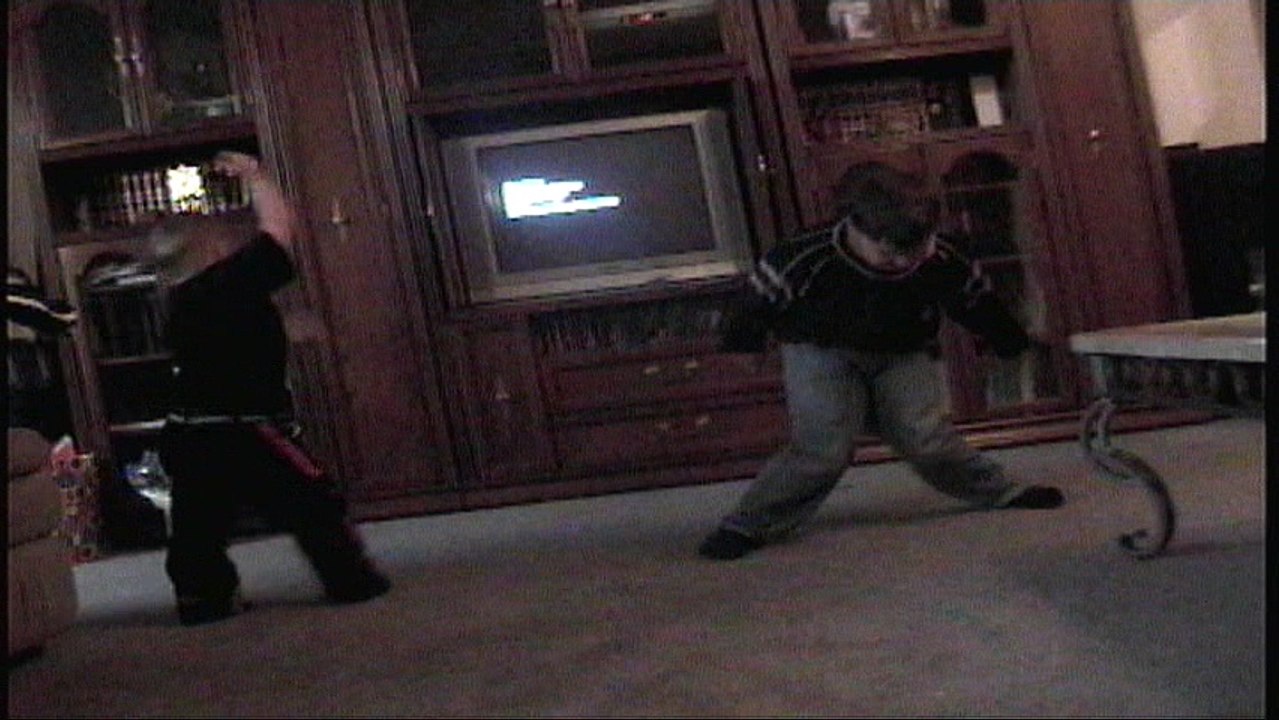 Austin and nathan dancing at grandmas