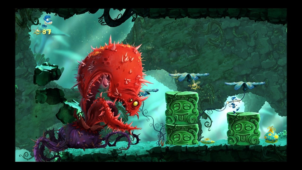 Rayman Origins - eine wildgewordene Riesenmonsterpflanze