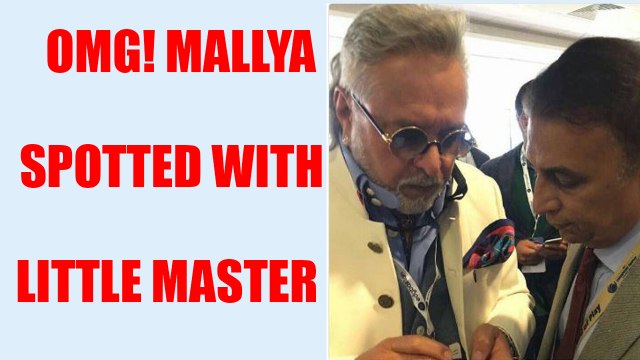 ICC Champion trophy: Vijay Mallya spotted with Sunil Gavaskar during India Pakistan match | Oneindia News