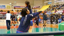岡山 山口舞　Mai Yamaguchi　vs NEC　試合前練習　2017.01.09