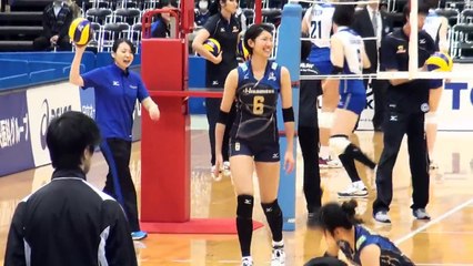久光製薬 石井優希 コート上で転がりまくる Yuki Ishii 2015.11.01