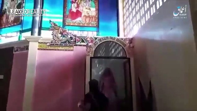 Latest Islamic State Video showing ISIS Fighters destroying a church in Marawi City. Philippines