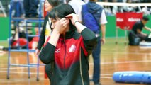 第６６回黒鷲旗 NEC  篠原沙耶香　Sayaka Shinohara　試合前ストレッチ　2017.05.02 (1)
