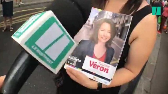 À Paris, rue des Martyrs, les militants PS, LR, LREM, EELV et LFI tractent côte à côte