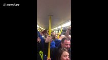 Manchester concert-goers belt out Oasis on tram ride home