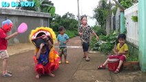 Múa Lân Ông Địa Nhí - Đội Lân Sư Rồng Nhí Tập Luyện - Lion Dance For Kids - Ku Bo Đẹp Trai