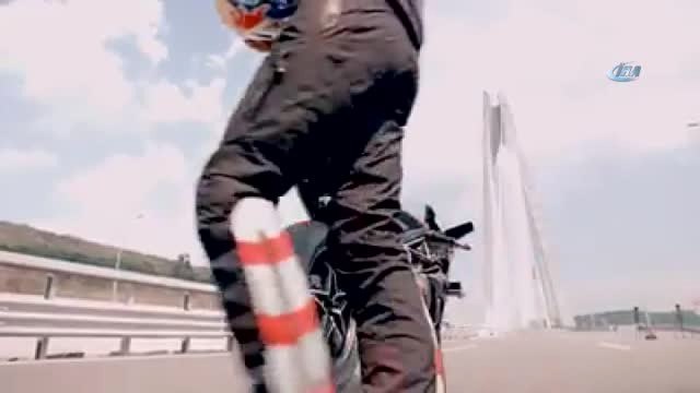 Kenan Sofuoğlu'nun Yavuz Sultan Selim Köprüsü'nde Rekor Kırdığı Anlar Kask Kamerasında