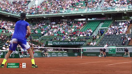 Roland-Garros 2017 : Amorti, lob, smash, la panoplie de Murray face à Khachanov (5-2)