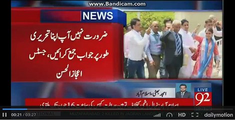 Imran khan did all this.....i want to go abroad...conversation between Nihaal Hashmi and Justice aijaaz afzal