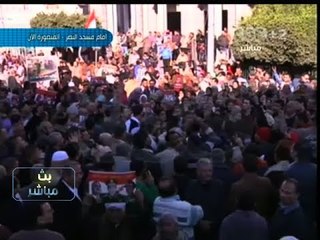 #بث_مباشر | العشرات يتجمعون امام مسجد النصر بـ #المنصورة لتشييع جثامين الضحايا