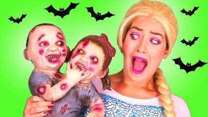 Spiderman & Frozen Elsa HALLOWEEN PRANK!! w_ Maleficent Joker Princess Rapunzel! Superhero Fun _)