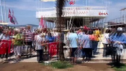 Balıkesir Ayvalık'ta Teknelerle Deniz Eylemi