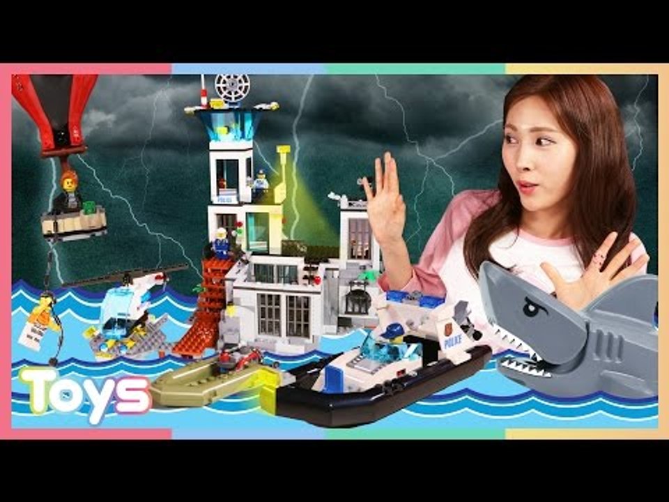 [캐리] 도둑 탈출! 레고 시티 경찰 감옥섬 블럭 장난감 조립 놀이 l 캐리와장난감친구들