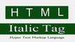 19. html Italic Tag { text formatting } in hindi || HTML full tutorial for biginner