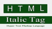 19. html Italic Tag { text formatting } in hindi || HTML full tutorial for biginner